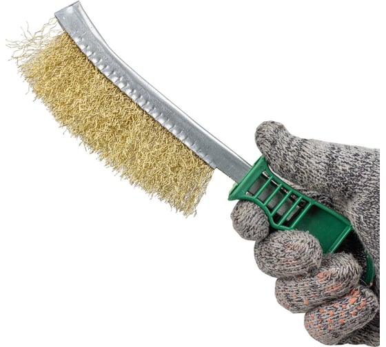 Щетка по металлу ROCKFORCE ручная, с пластиковой ручкой RF-HB140(49287)