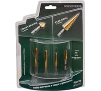 Набор метчиков и сверл ступенчатых Rockforce 6 предметов RF-44731(49322)