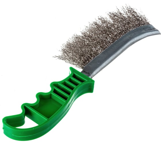 Универсальная ручная щетка крацовка EuroBrush 230x130 ворс гофр. нержавеющая сталь 0,30 EB-XSS1