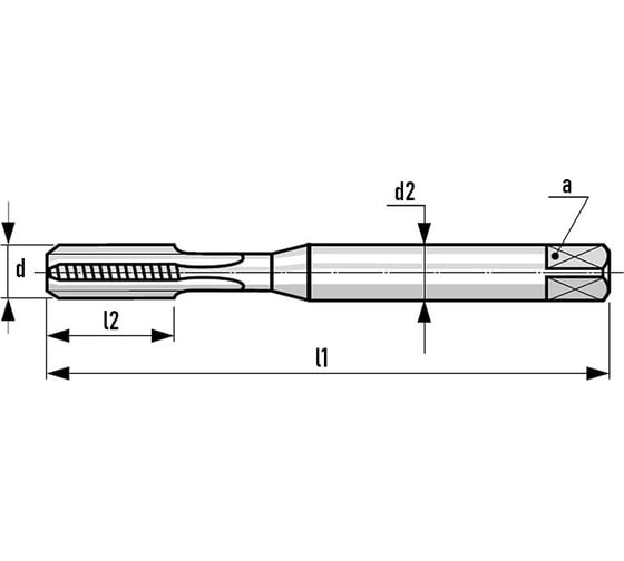 Машинный метчик RUKO М6, шаг 1.0 мм HSSE-VAP 232060VA