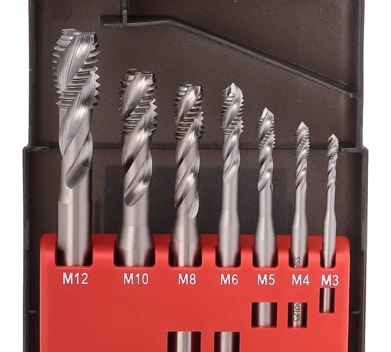 Набор машинных метчиков Bucovice Tools М3-М12, HSS 105002