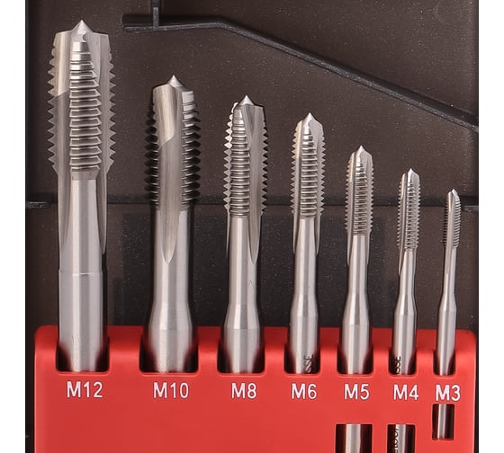 Набор машинных метчиков Bucovice Tools М3-М12, HSSE 7пр 105003