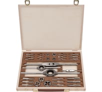 Набор метчиков и плашек Bucovice Tools W1-II BSW, 1/8-1/2, HSS, 34пр 340012