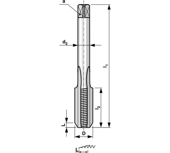 Набор метчиков Bucovice Tools UNC №4 -40, 115CrV3, 2-х шт 115004-2