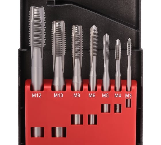 Набор машинных метчиков Bucovice Tools М3-М12, HSS 105001