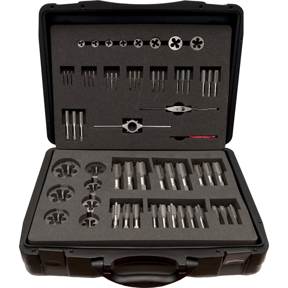 TM-m30 6台セット Набор метчиков и плашек Bucovice Tools M30 M3-M30, HSS, 73пр