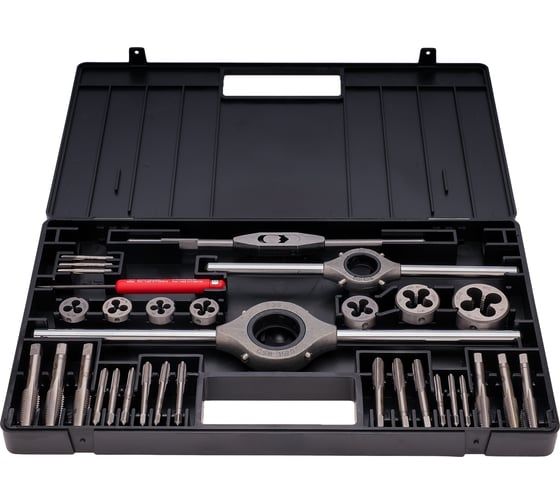 Набор метчиков и плашек Bucovice Tools M1-II M3-M12, HSS, 34пр 340120