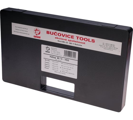Набор метчиков и плашек Bucovice Tools M1-II M3-M12, HSS, 34пр 340120