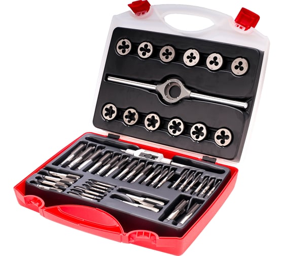 Набор метчиков и плашек Bucovice Tools M1-QS MF8-MF12 115CrV3, 46 предметов 310121 1