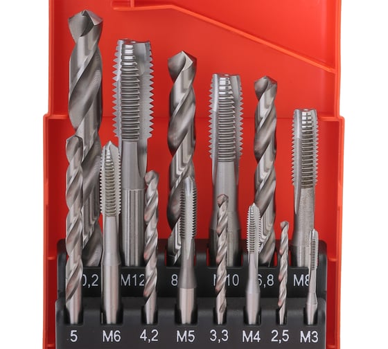 Набор машинных метчиков Bucovice Tools М3-М12 мм HSSE 104003