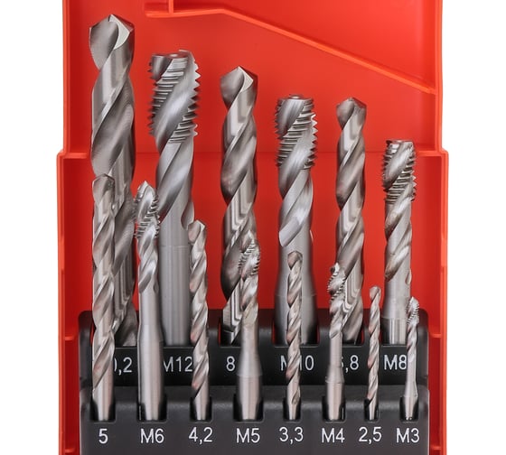 Набор машинных метчиков Bucovice Tools М3-М12 мм HSSE 104004