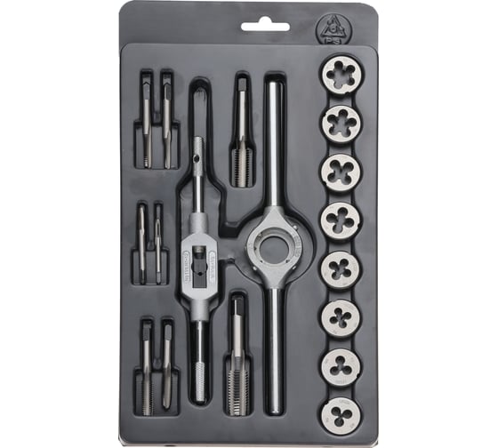 Набор метчиков и плашек Bucovice Tools M4 M3-M12 115CrV3, 18 предметов 310125 1