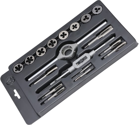 Набор метчиков и плашек Bucovice Tools M4 M3-M12 115CrV3, 18 предметов 310125