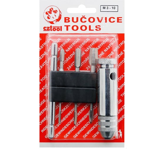 Набор метчиков-бит Bucovice Tools BIT4 M4-M12 HSS с цанговым воротком 948400