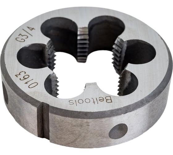 Трубная плашка Beltools G3/4" 14Н диаметр нарезаемой резьбы=26,441 D=55 мм, ri.130.59