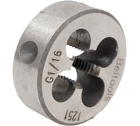 Плашка трубная G1/16" 28Н dнар.резьбы=7,723 D=25 мм Beltools ri.130.70