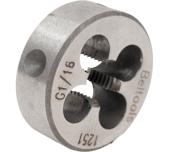 Трубная плашка Beltools G1/16" 28Н диаметр нарезаемой резьбы=7,723 D=25 мм, ri.130.70