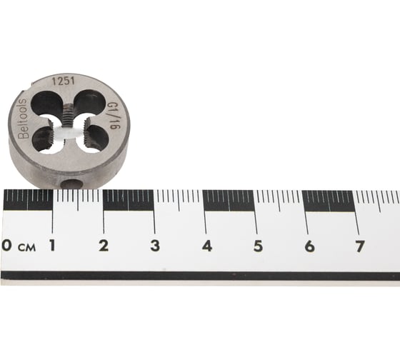 Трубная плашка Beltools G1/16" 28Н диаметр нарезаемой резьбы=7,723 D=25 мм, ri.130.70