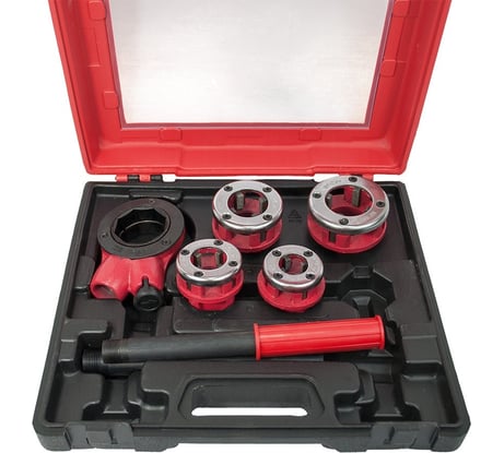 Набор клуппов для нарезания трубной резьбы S.E.B. 1", 1/2", 3/4", 1 1/4" кейс 511DL-KL01