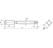 Метчик для вставки VOELKEL STI М6 шаг 1,0 мм HSS-G V03009