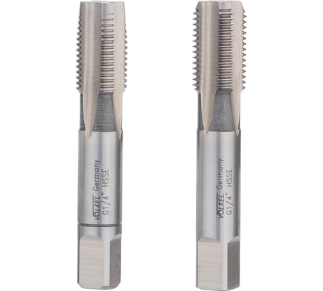Набор метчиков из 2-х шт. VOELKEL G 1/4 -19 HSSE DIN5157 V55314