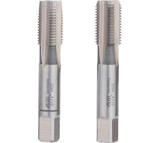 Набор метчиков из 2-х шт. VOELKEL G 1/4 -19 HSSE DIN5157 V55314