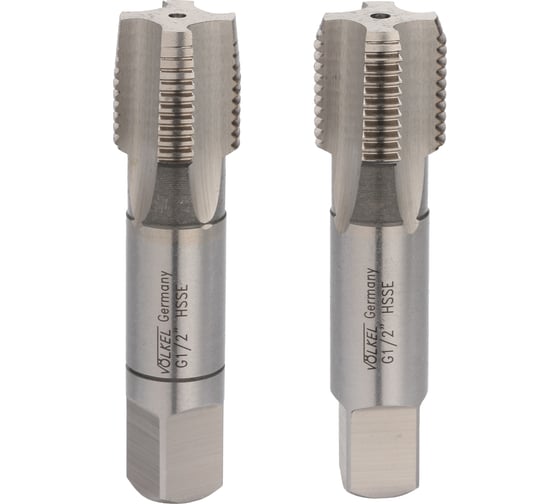 Набор метчиков из 2-х шт. VOELKEL G 1/2 -14 HSSE DIN5157 V55318