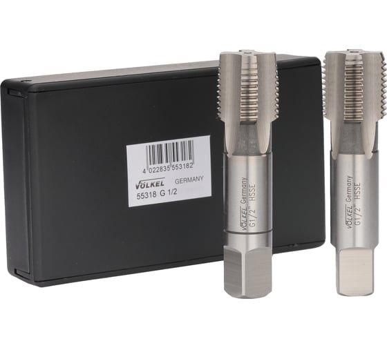 Набор метчиков из 2-х шт. VOELKEL G 1/2 -14 HSSE DIN5157 V55318