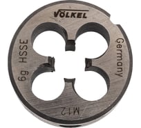 Плашка VOLKEL M12x1.75 метрическая HSS-E 57450
