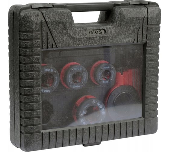 Набор трубных клуппов YATO 4 предмета, 3/8"; 1/2"; 3/4"; 1" YT-29001