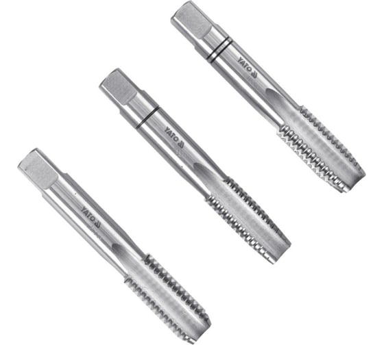 Набор метчиков YATO М10x1,5 HSS М2 3 штуки YT-2937 36392937 092 1