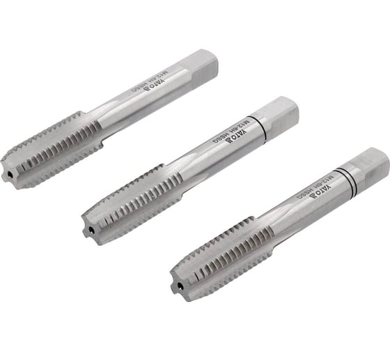 Набор метчиков YATO М12x1,75 HSS М2 3 штуки YT-2939 36392939 092 1