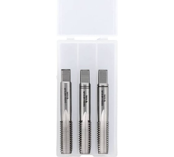 Набор метчиков YATO М14x2,00 HSS М2 3 штуки YT-2940 36392940 092 1