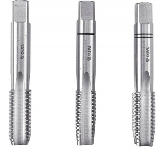 Набор метчиков YATO М20x2,50 HSS М2 3 штуки YT-2943
