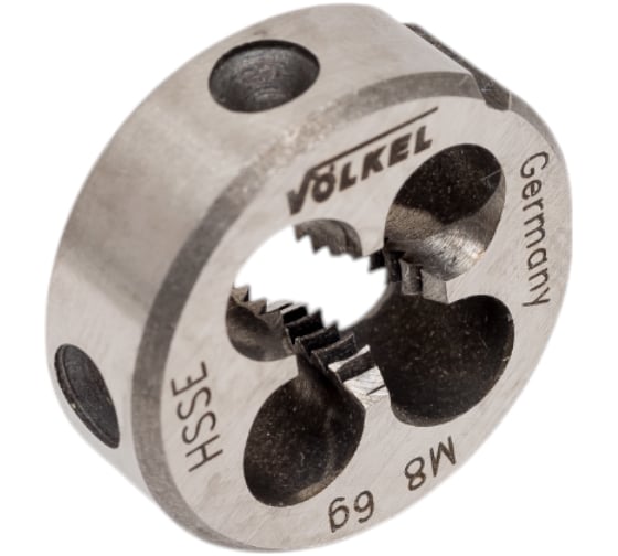 Плашка VOLKEL M8x1.25 метрическая HSS-E 57442