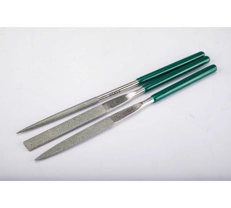 Набор алмазных надфилей Sata 3 предмета, разные виды и сечения, прямые 03880