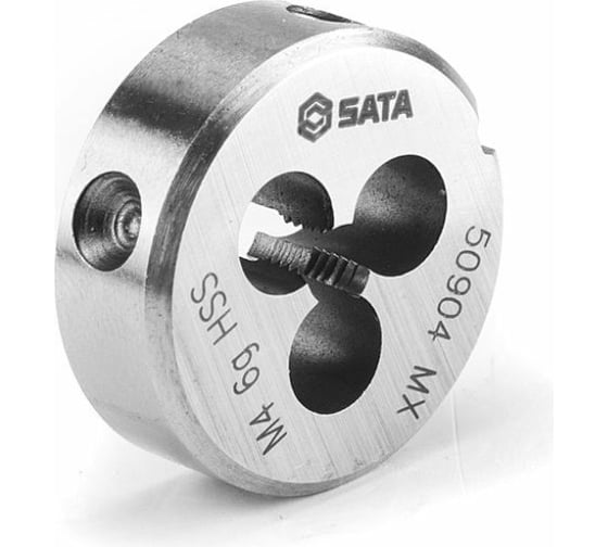 Плашка Sata M4, шаг резьбы 0.7 мм, картон. бл. 50904