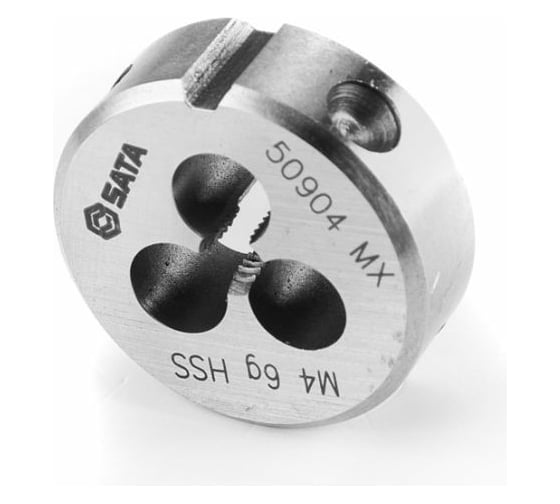 Плашка Sata M4, шаг резьбы 0.7 мм, картон. бл. 50904
