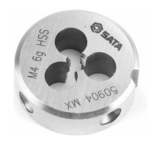 Плашка Sata M4, шаг резьбы 0.7 мм, картон. бл. 50904