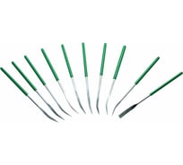 Набор алмазных надфилей Sata 10 предметов, разные виды и сечения, изогнутые 03805