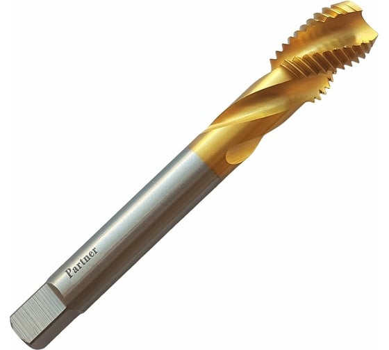 Метчик Partner M20х2.5 HSSE, DIN376, спиральная канавка, Н6, TiN 315200