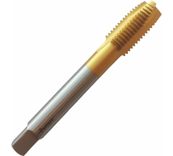 Метчик Partner M14х2.0 HSSE, DIN376, прямая канавка со спиральной подточкой, Н6, TiN 316140