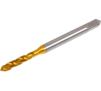 Метчик Partner M5х0.8 HSSE, DIN371, спиральная канавка, Н6, TiN 315050