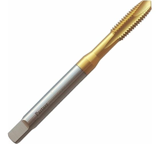 Метчик Partner M6х1.0 HSSE, DIN371, прямая канавка со спиральной подточкой, Н6, TiN серия 316 316060 1