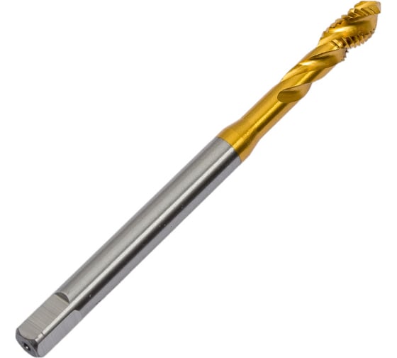Метчик Partner M6х1.0 HSSE, DIN371, спиральная канавка, Н6, TiN 315060