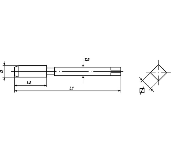 Машинный метчик VOELKEL конический Rc 3/4 -14 DIN5156 HSSE 55 V73412