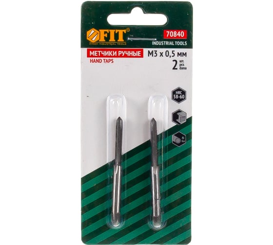 Метрические метчики 3х0.5 мм 2 шт FIT IT 70840