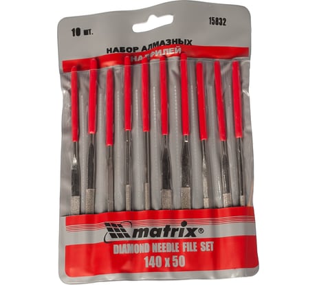 Набор алмазных надфилей 10 шт. MATRIX 15832