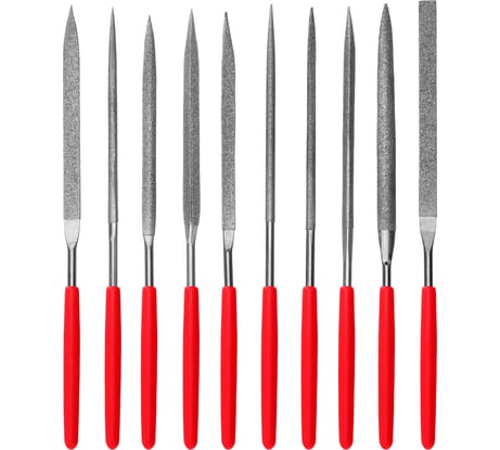 Набор алмазных надфилей 140х70х3, 10 шт MATRIX MASTER 15835