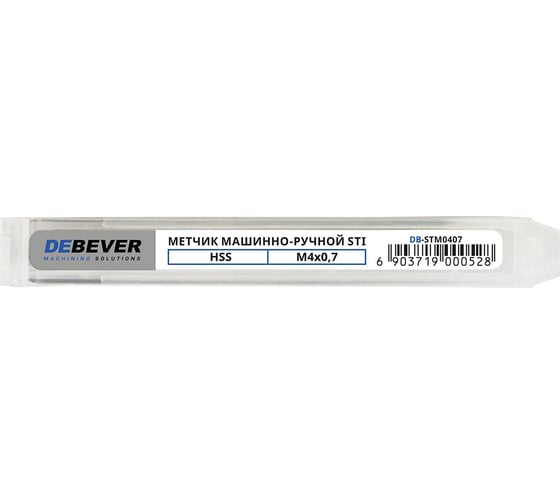 Метчик Debever Machining Solutions HSS м/р под резьбовые вставки системы STI М4x0,7 DB-STM0407